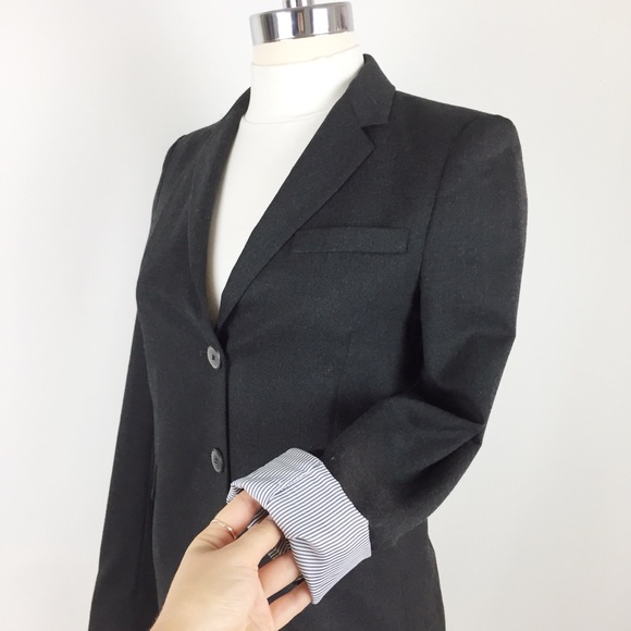 Zara blazer grey Made in Spain roll up sleeves - Picture 2 of 8